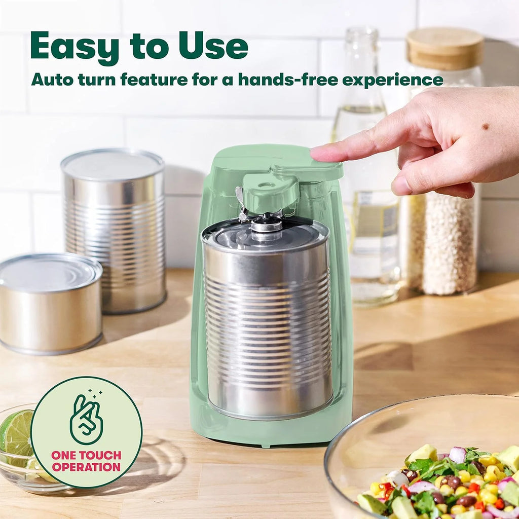 Electric Can Opener and Knife Sharpener Multifunctional Jar and Bottle Opener with Removable Cutting Lever and Cord Storage Stainless Steel Blade, – Durable Stainless Steel Construction for Streamlined Everyday Routines – Catalog Item 123