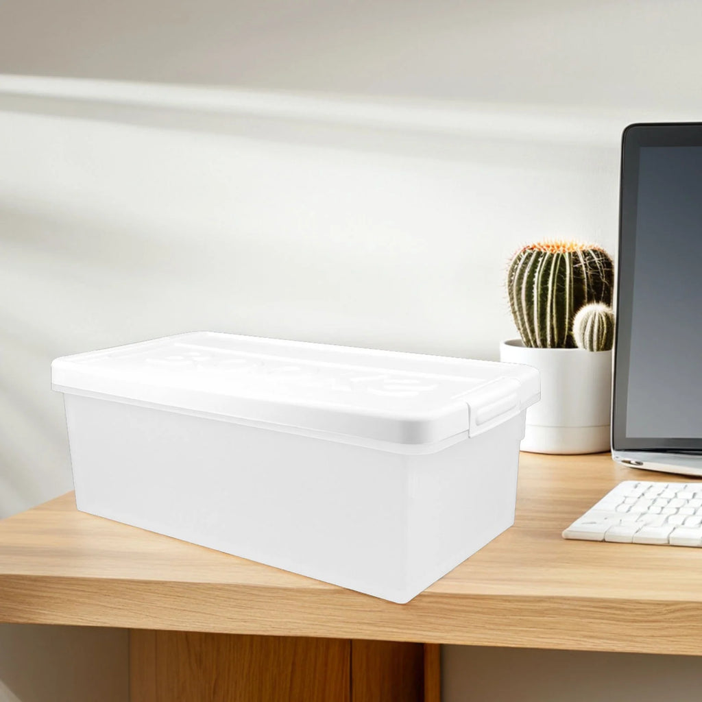 Book Storage Box Office Travel 39.50X20.50X14.00CM White – Practical Home Organization for Streamlined Everyday Routines