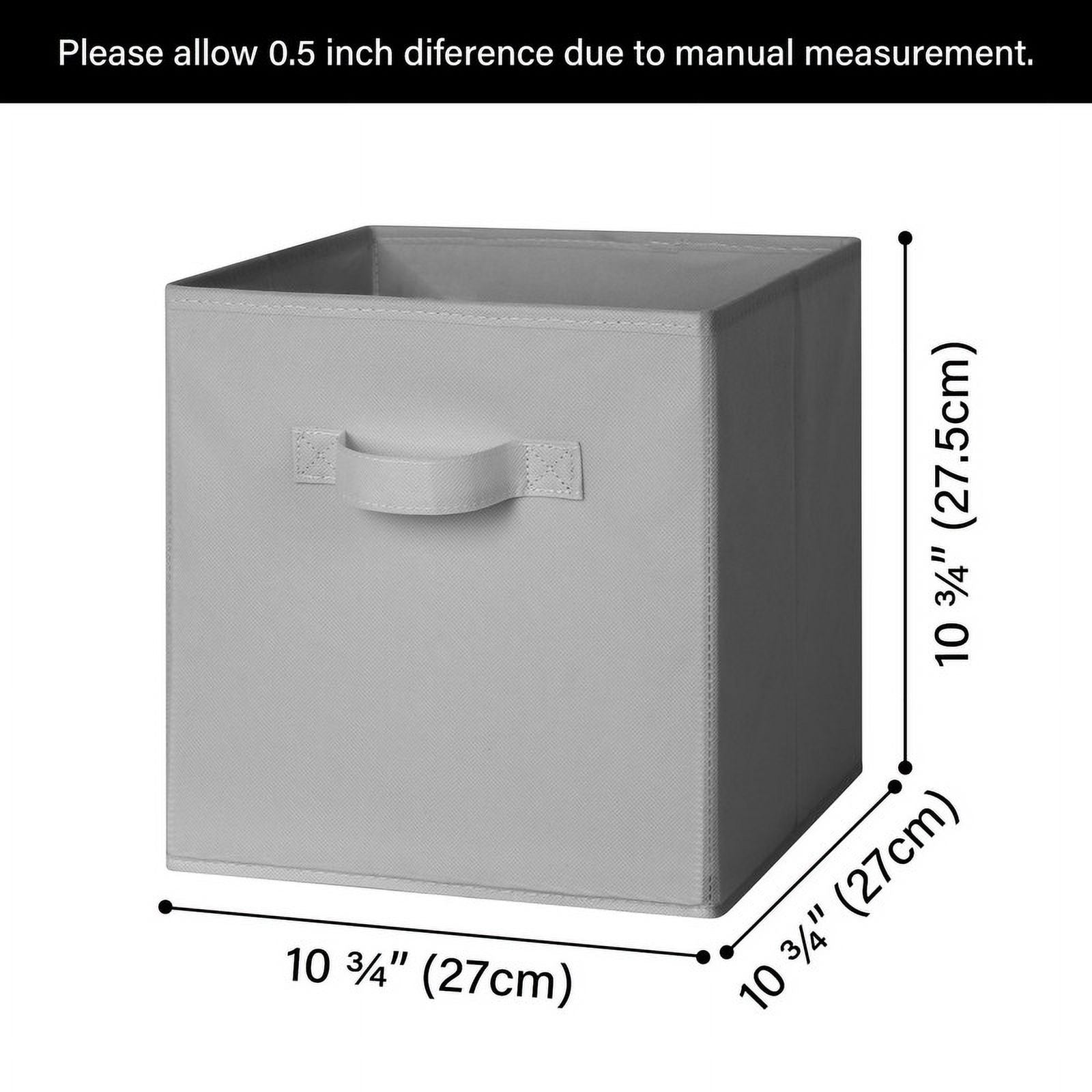 11 Inch Foldable Fabric Baskets for Organizing,6 Pack Grey Cloth Storage Bins with Handle for Home Bedroom – Everyday Household Format for Streamlined Everyday Routines