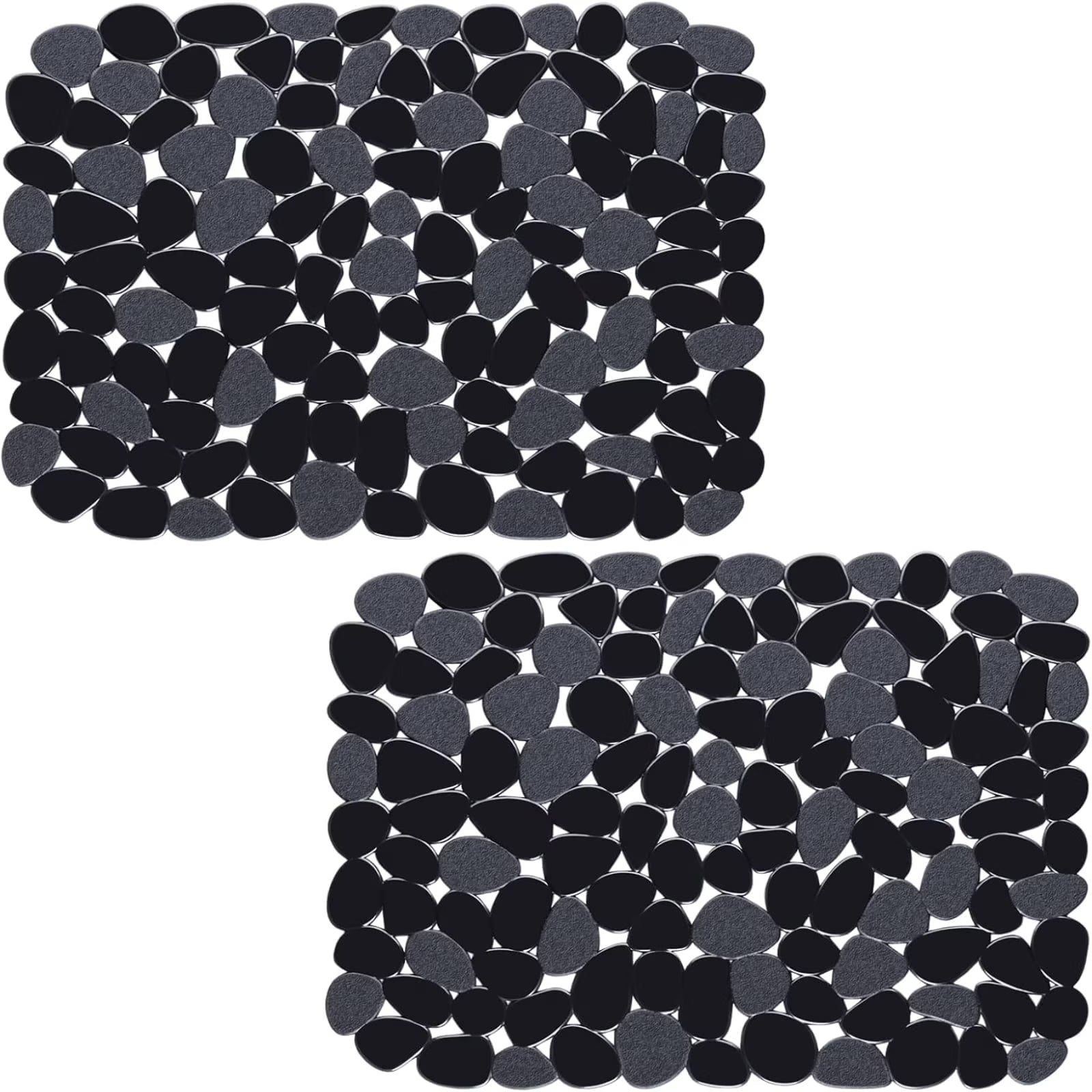 Bligli Pebble Sink Mat 2-Pack - PVC Kitchen Protector for Stainless Steel/Ceramic Dish Drying Mat for Dishes 15.7" x 11.8" Black – Durable Stainless Steel Construction for Streamlined Everyday Routines