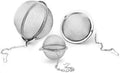 3pcs Stainless steel fine mesh seasoning ball kitchen soup spice stew filter kitchen tool metal tea bag tea ball (3pcs Round Shape),Silver,5cm/6cm/7cm – Durable Stainless Steel Construction for Streamlined Everyday Routines