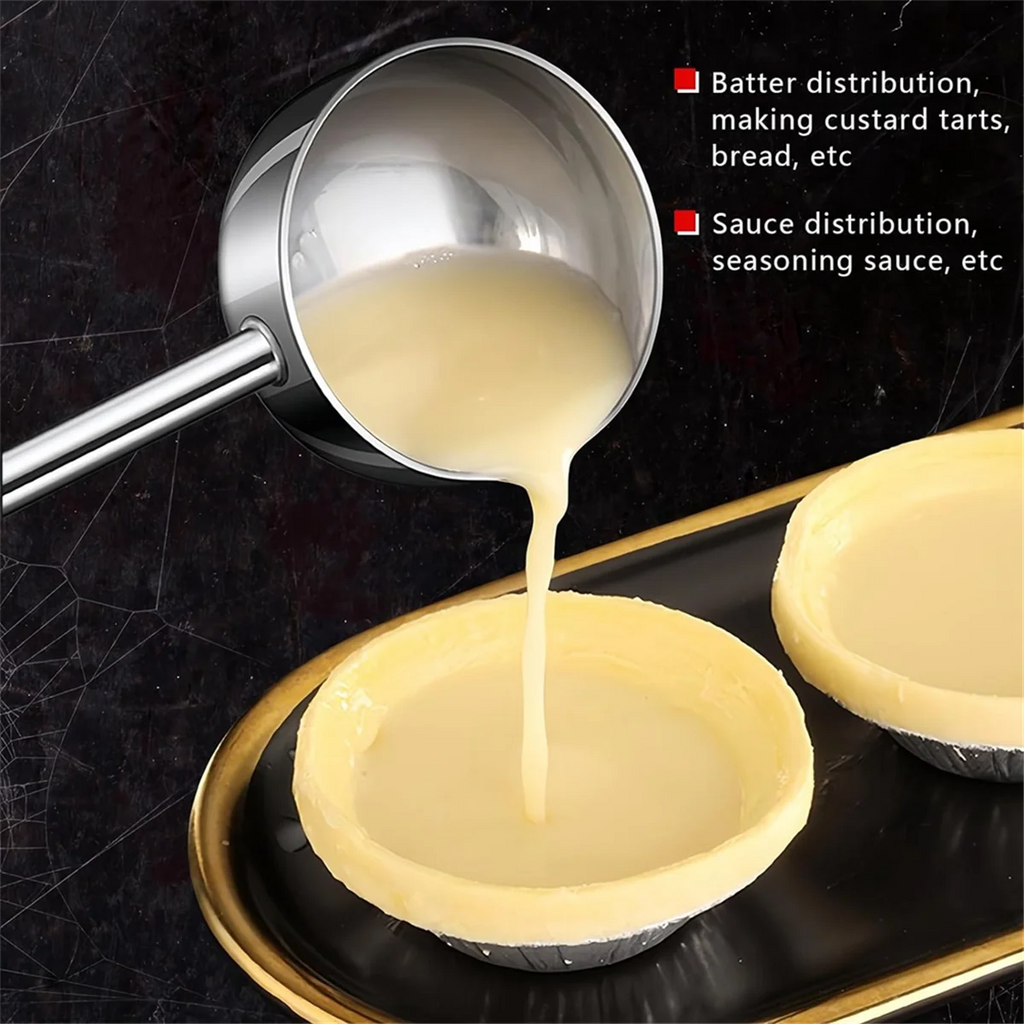 Small Soup Ladle Stainless Steel Metal Deep Spoon with Pour Spout 2 Oz Long Handle Gravy Ladles Heat- 10.5 Inch – Convenient Carry Handles for Streamlined Everyday Routines