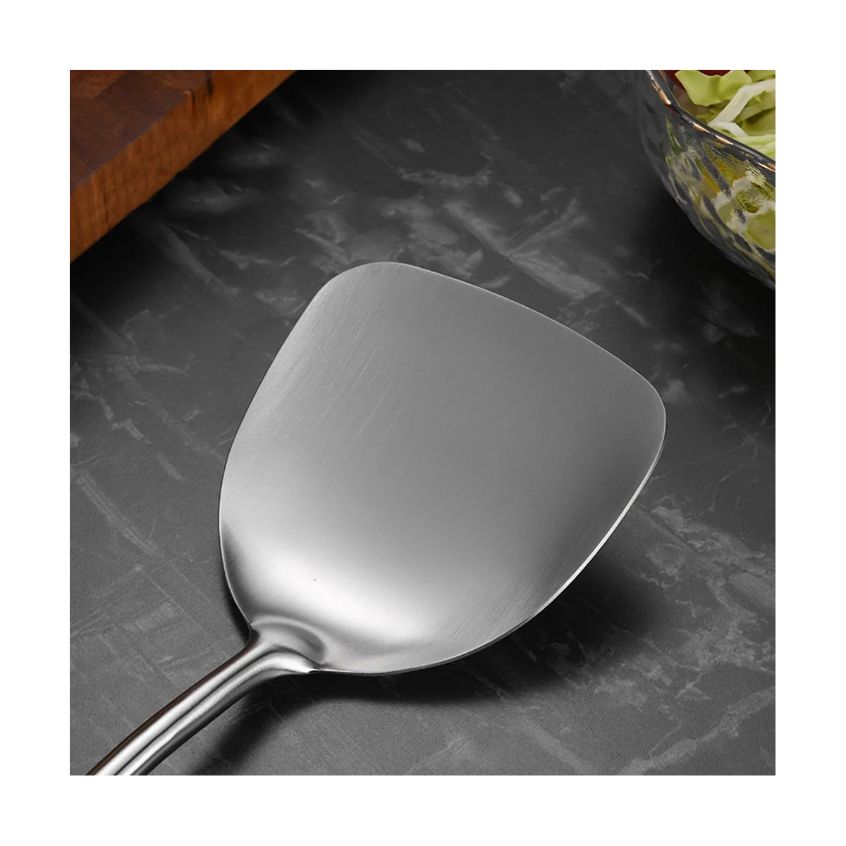 Stainless Steel for Carbon Steel Stainless Steel Wok Metal Wok Tools Set Wooden Handle Soup Ladle – Convenient Carry Handles for Streamlined Everyday Routines