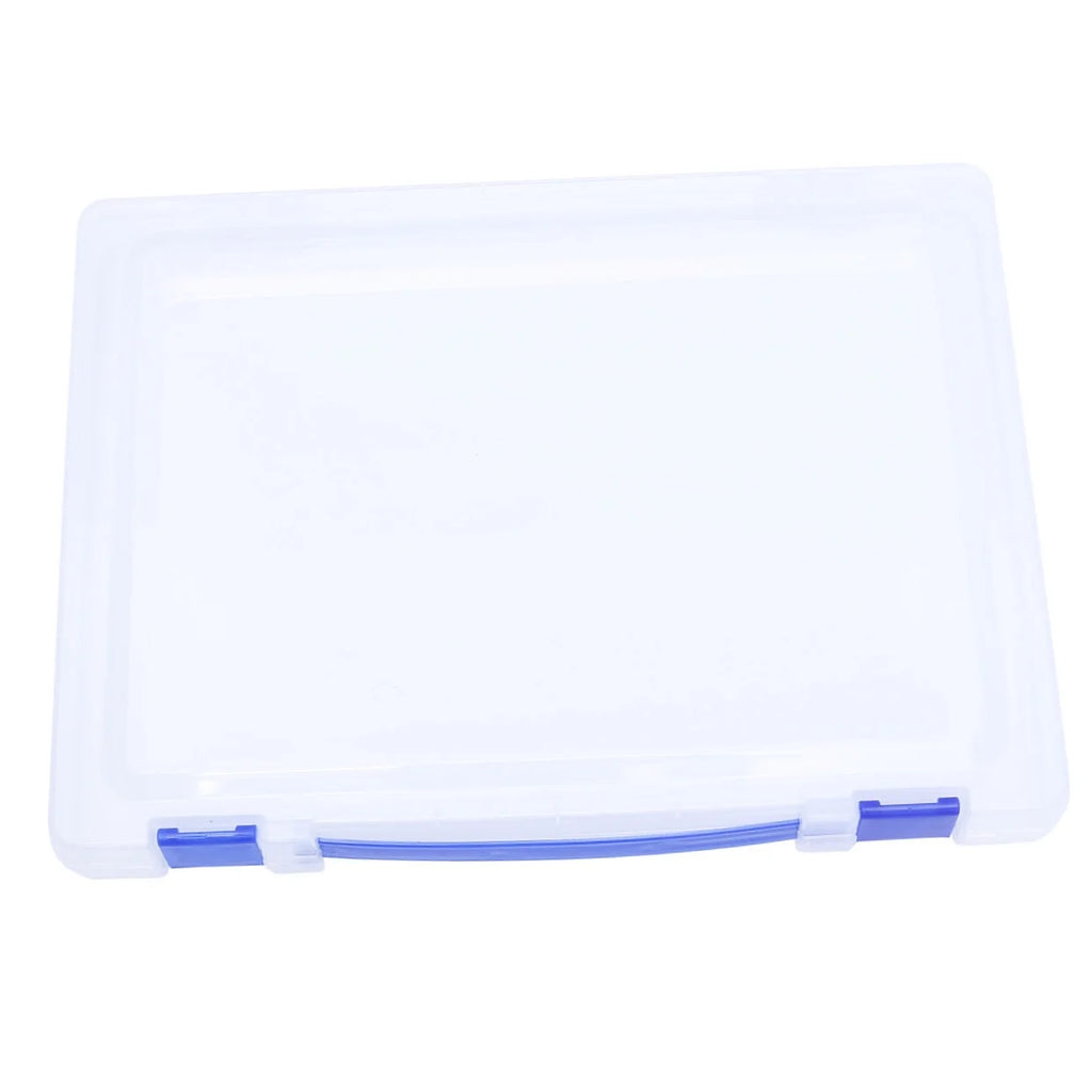 Transparent Storage Box Clear Plastic Document Paper Filling File Case Portable Ducoment Storage Holder with Blue Buckle – Multiroom Organization Format for Streamlined Everyday Routines