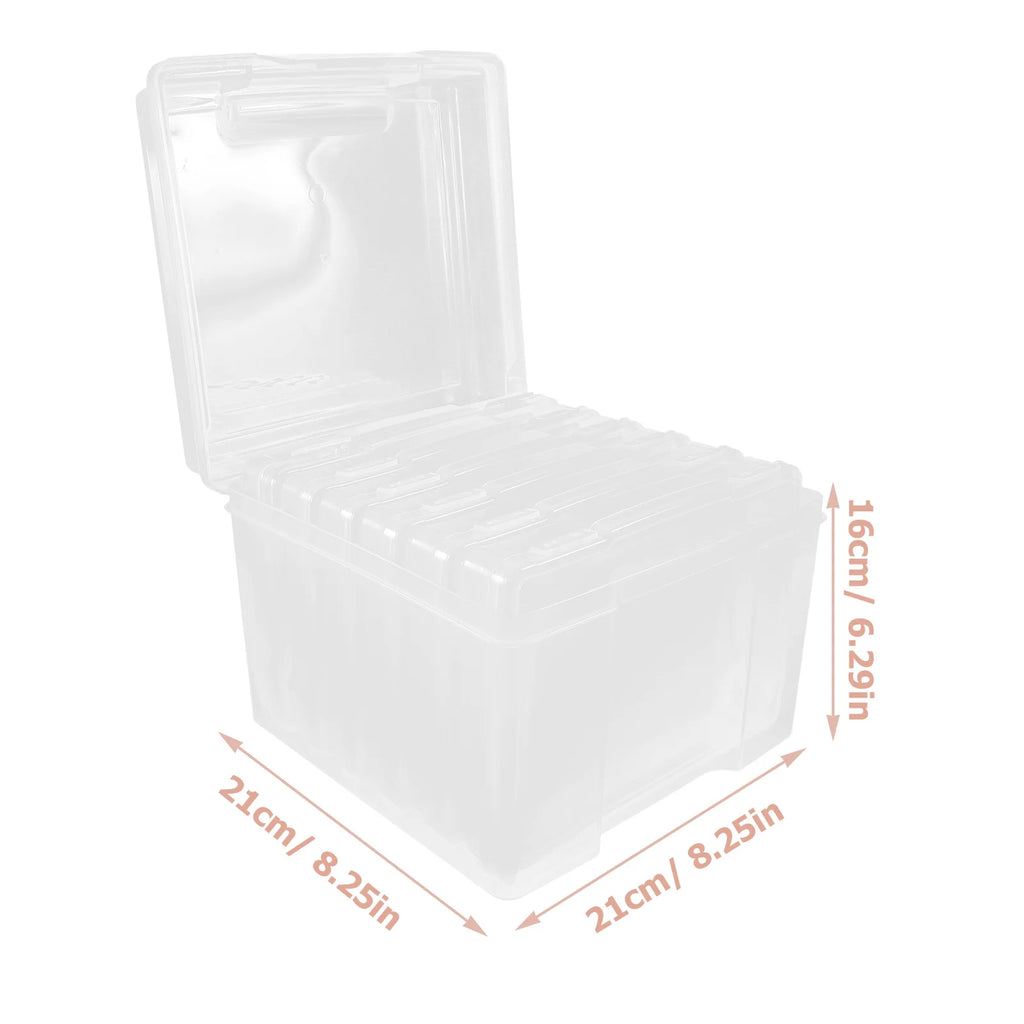 6Pcs Cards Storage Boxes Postcards Photos Organizing Cases Clear Plastic Storage Cases – Clear-View Organization for Streamlined Everyday Routines