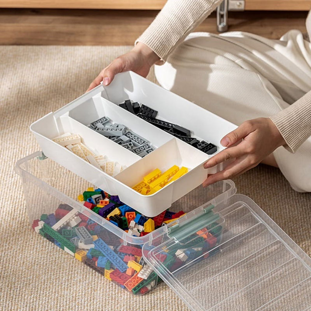 Plastic Stackable Storage Container Bin Box Tote with Lid for Home – Stackable Organization for Streamlined Everyday Routines
