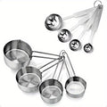 Stainless Steel Measuring Spoons and Measuring Cups Kitchen Tools for Drying and Liquid Ingredients Cooking and Baking Categories Measuring Spoons Measuring Cups Scale Bowls – Durable Stainless Steel Construction for Streamlined Everyday Routines