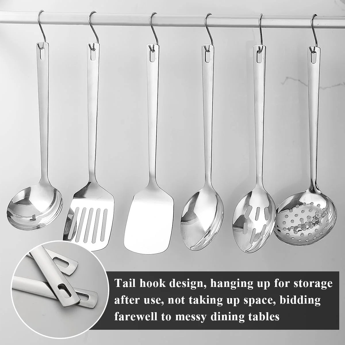 Gold Kitchen Utensils Set 6pcs Titanium Plating Stainless Steel Cooking Utensils Set Heavy Duty Kitchen Tools Spatulas Set Home Essentials Kitchen Gadgets Accessories – Durable Stainless Steel Construction for Streamlined Everyday Routines