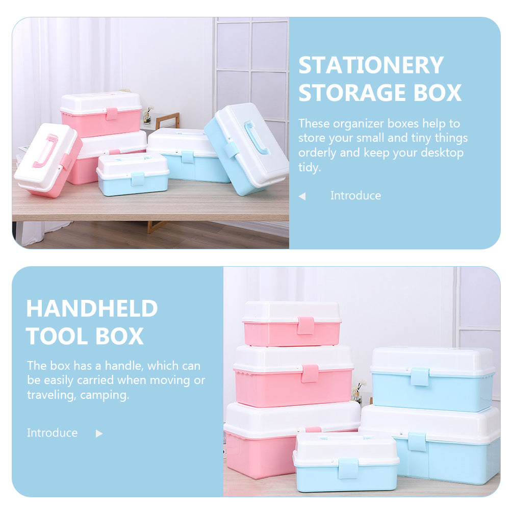 Storage Boxes Art Tools Storage Case Compact Storage Box Child 33x19.5cm Blue – Practical Home Organization for Streamlined Everyday Routines
