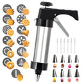 Stainless Steel Cookies Press Cookies Press for Baking,Cookie Press Gun Kit with 13 Cookie Discs and 8 Piping Tips for DIY cake Maker Decorating Baking Supplies – Durable Stainless Steel Construction for Streamlined Everyday Routines