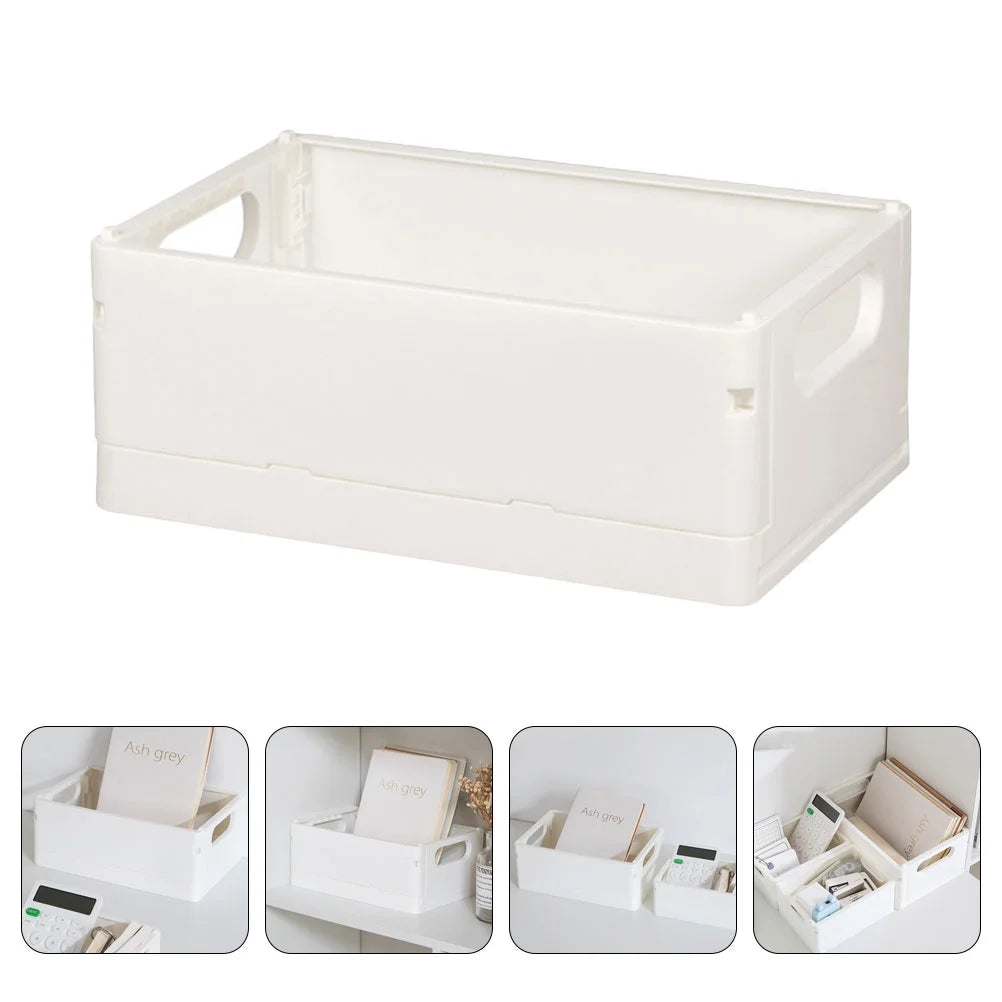 3pcsStorage Basket Collapsible Box Desktop Organizer Multi-purpose Storage Organizer – Foldable Space-Saving Design for Streamlined Everyday Routines