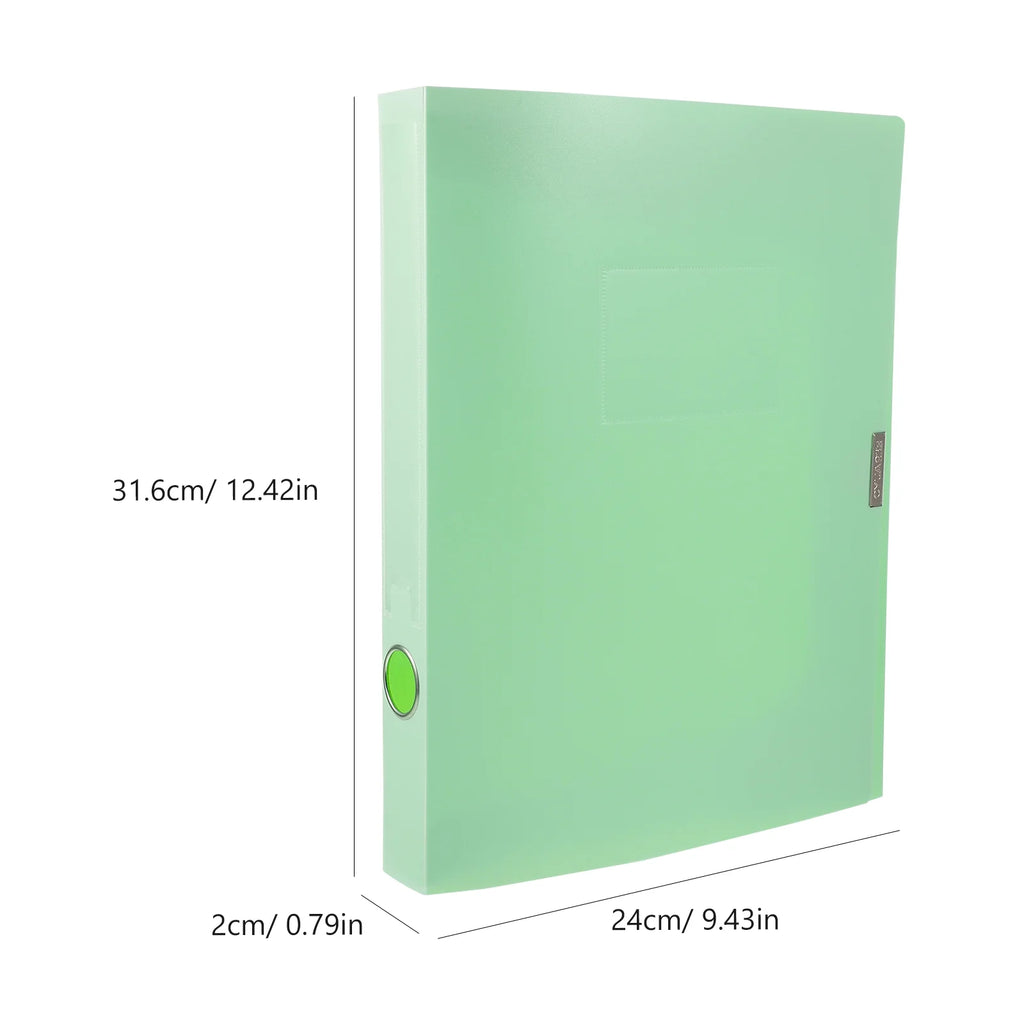 A4 File Box Photo Storage Boxes Organizer Folder Office Light Green – Practical Home Organization for Streamlined Everyday Routines