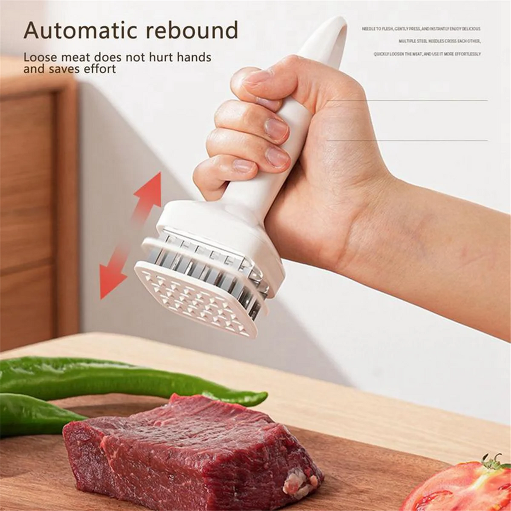Meat Tenderizer Needle Stainless Steel Prongs Food Grade 5.5x5.5x17cm White – Durable Stainless Steel Construction for Streamlined Everyday Routines