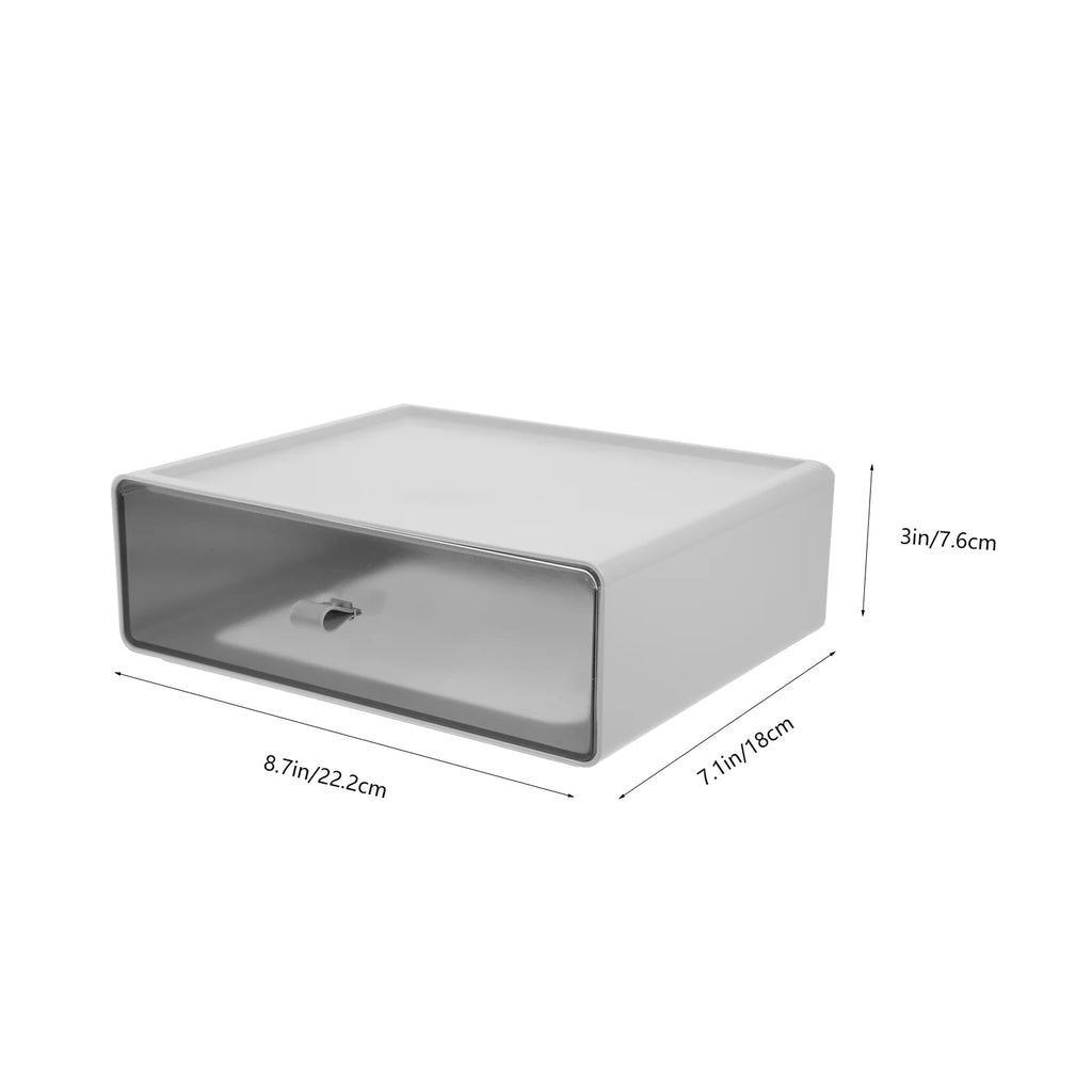 Storage Boxes for Shelves Drawer Stackable Desk Organizer – Multiroom Organization Format for Streamlined Everyday Routines