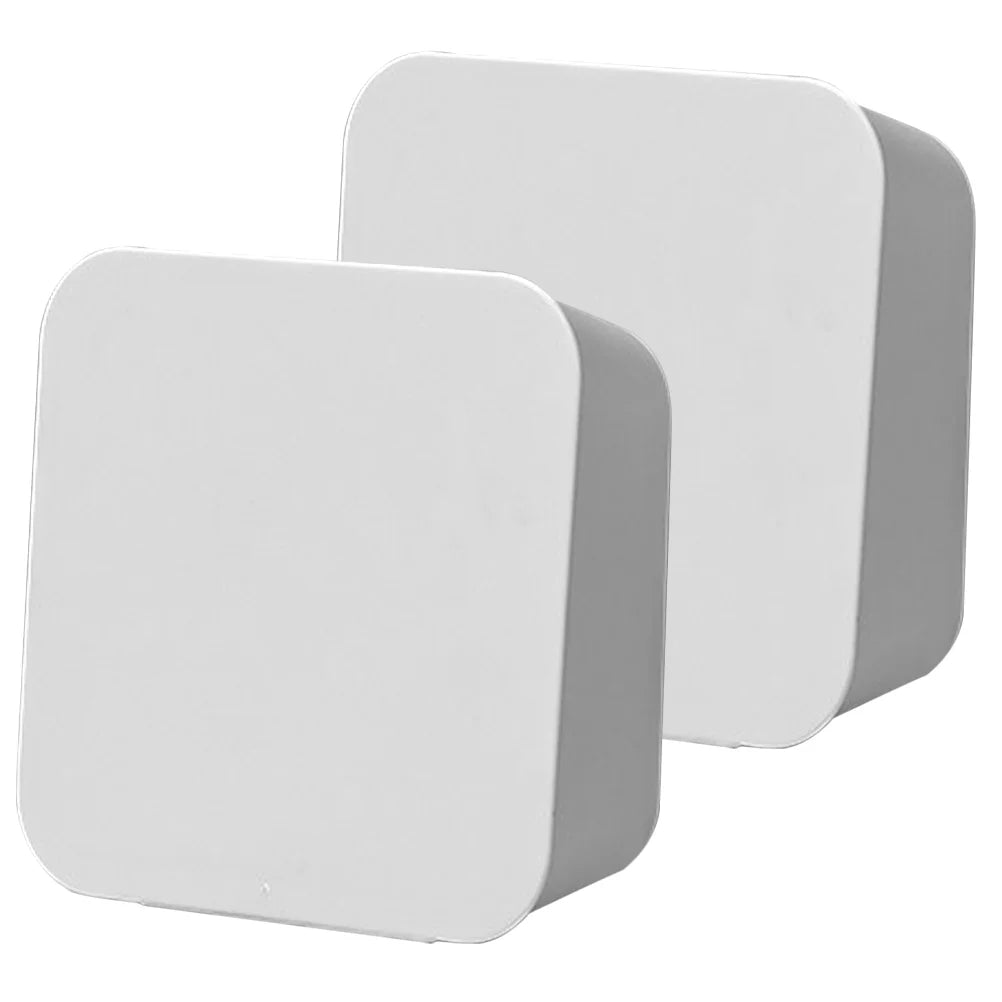 2 Pcs Wall-mounted Boxes Small Apartment Storage Box 14x5.5x14cm White – Space-Saving Hanging Design for Streamlined Everyday Routines