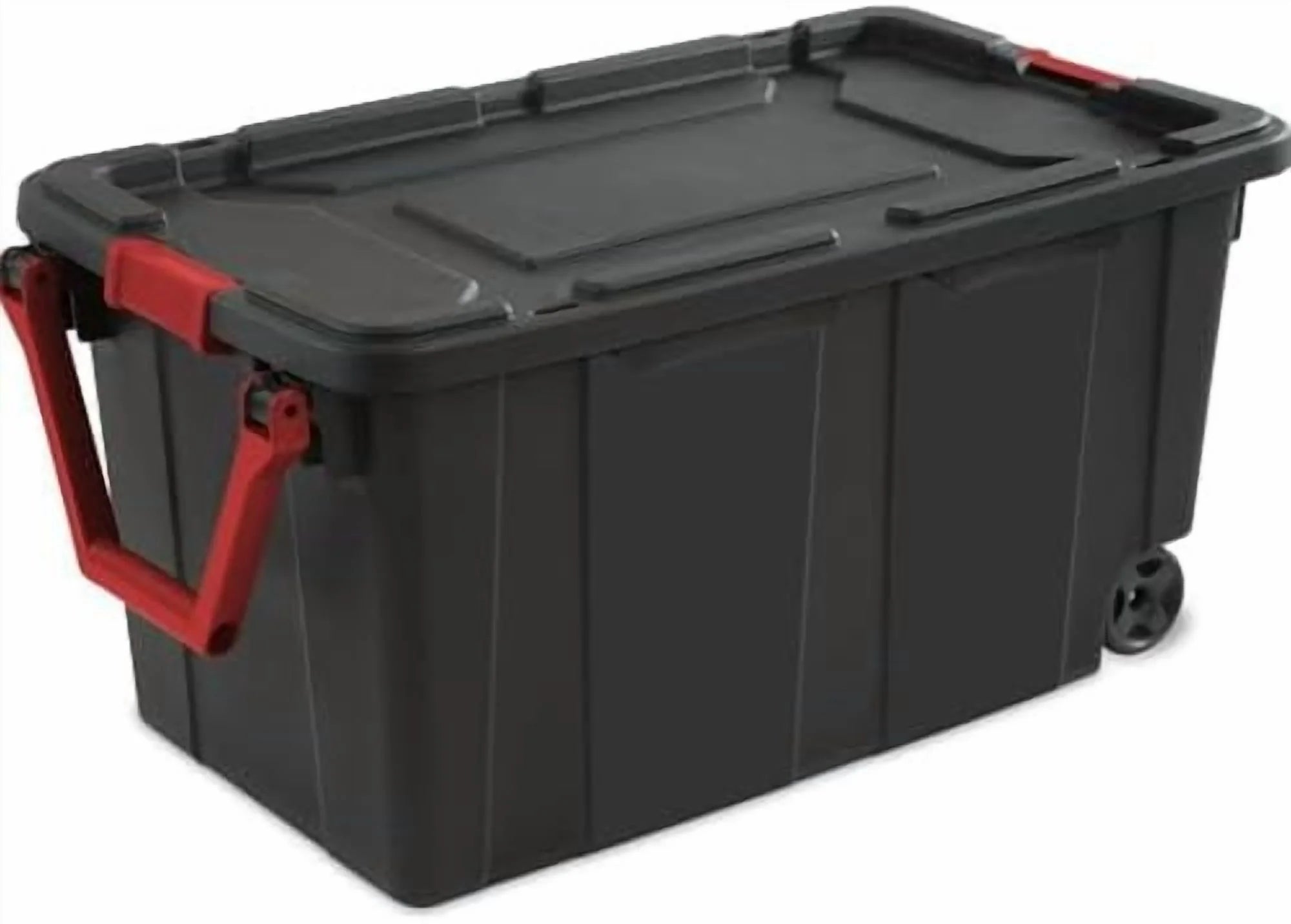 Black 40 Gallon Wheeled Plastic Storage Container with Handle 2 Pack$$Office – Convenient Carry Handles for Streamlined Everyday Routines