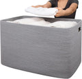 118L XXXLarge Cotton Rope Storage Basket Oversized Blanket Basket Used for Organizing Dirty Clothes in Living Room Bedroom Nursery Dog Toy Storage Bins 25" x 17" x 16",Grey – Practical Home Organization for Streamlined Everyday Routines