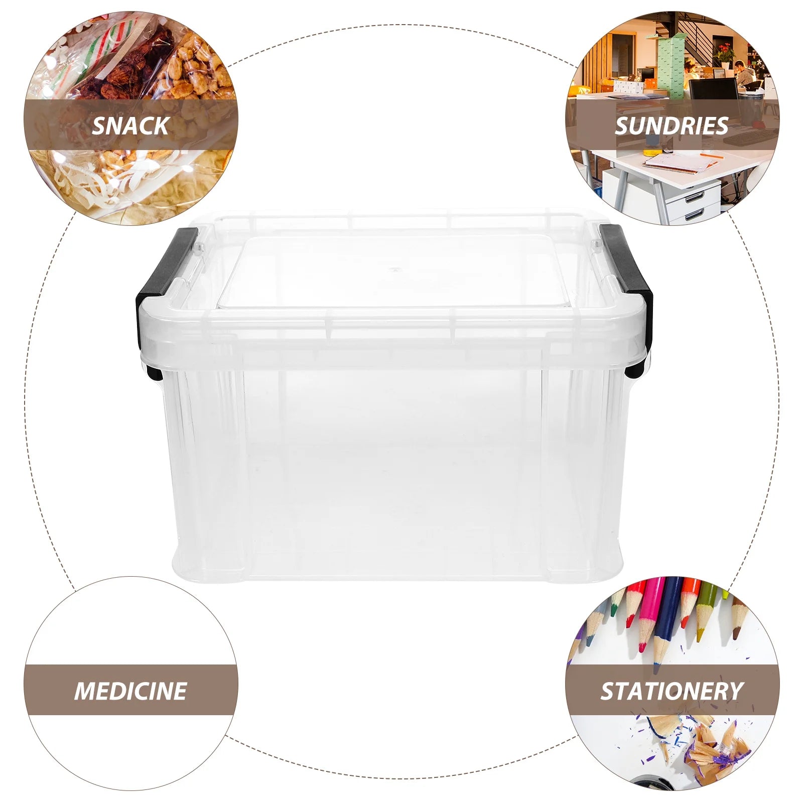 Transparent Dust-proof and Moisture-proof Household Storage Box with Lid Makeup – Secure Lid Design for Streamlined Everyday Routines