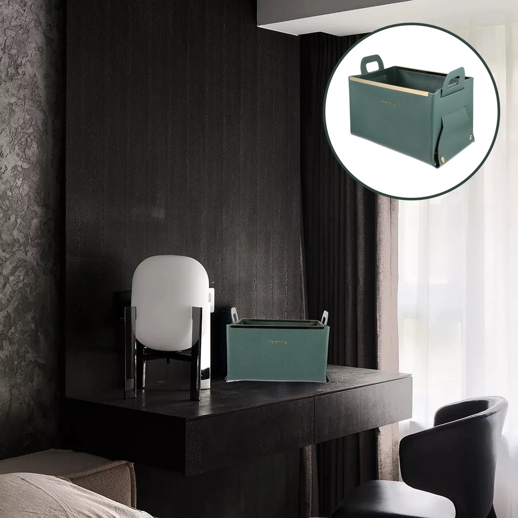 Storage Basket Cube Leather Lightweight Box Home Use Organizer – Practical Home Organization for Streamlined Everyday Routines