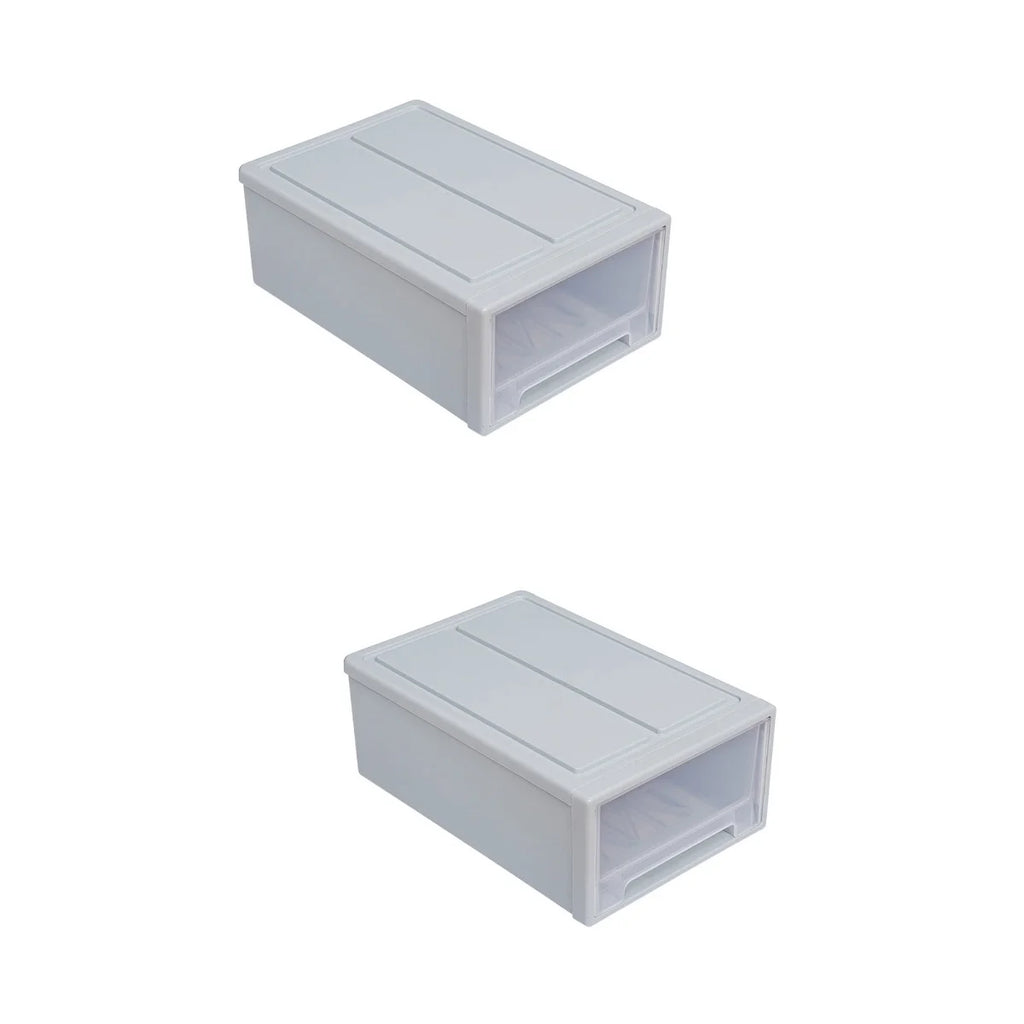 2pcs Drawer Clothes Storage Box- Out Drawer Container for Organizing Mens and Shoes Sandals Wedges Flats Heels and Accessories Blue – Practical Home Organization for Streamlined Everyday Routines