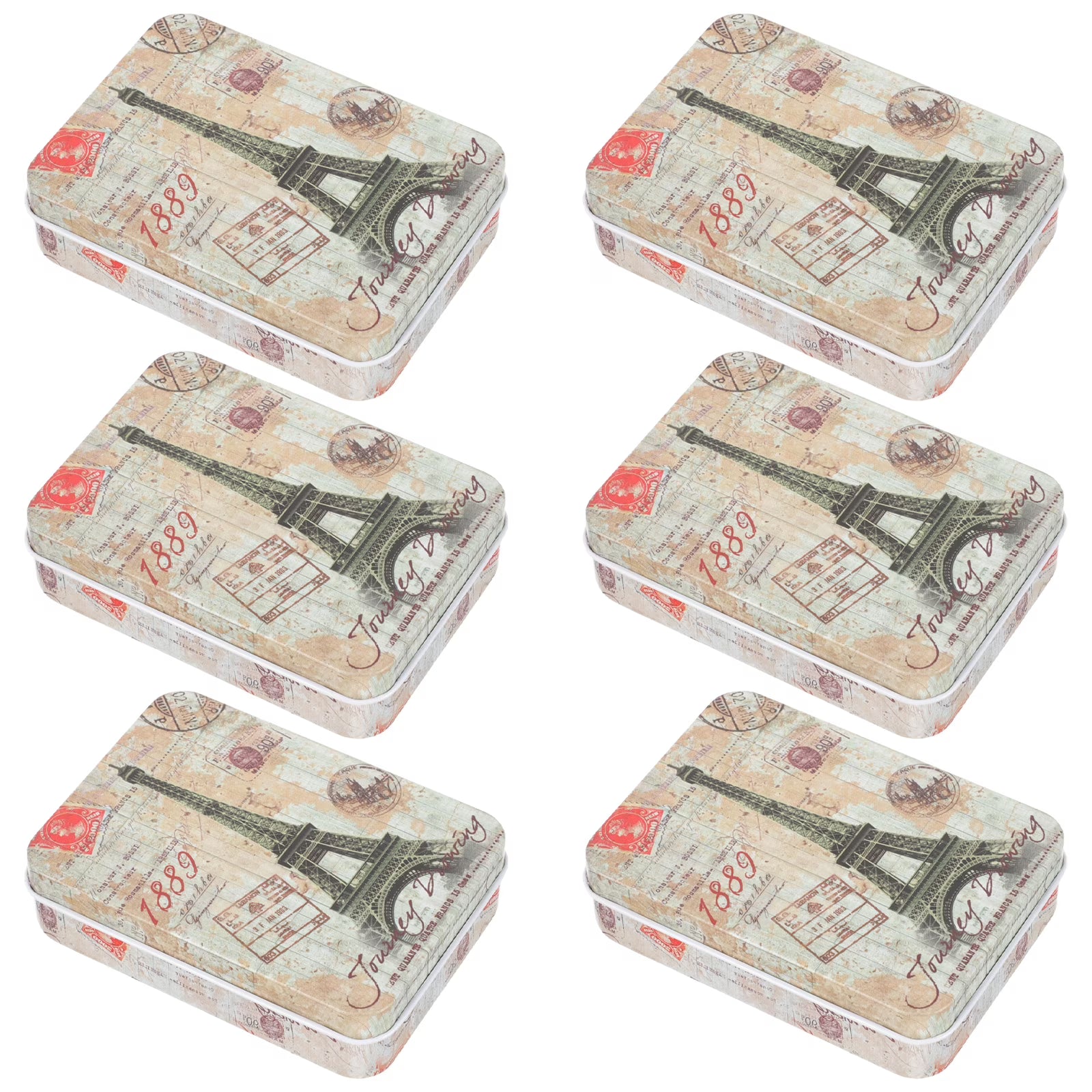 6 Pcs Desktop Storage Boxes Case Pantry Organizers and Clear Greeting Card – Clear-View Organization for Streamlined Everyday Routines