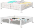 Under Bed Storage Containers with Wheels - Shoe Storage Organizer Drawer Tool-free Assembly Metal Underbed Storage Containers for Bedroom Clothes Shoes Blankets - 2Pack – Multiroom Organization Format for Streamlined Everyday Routines