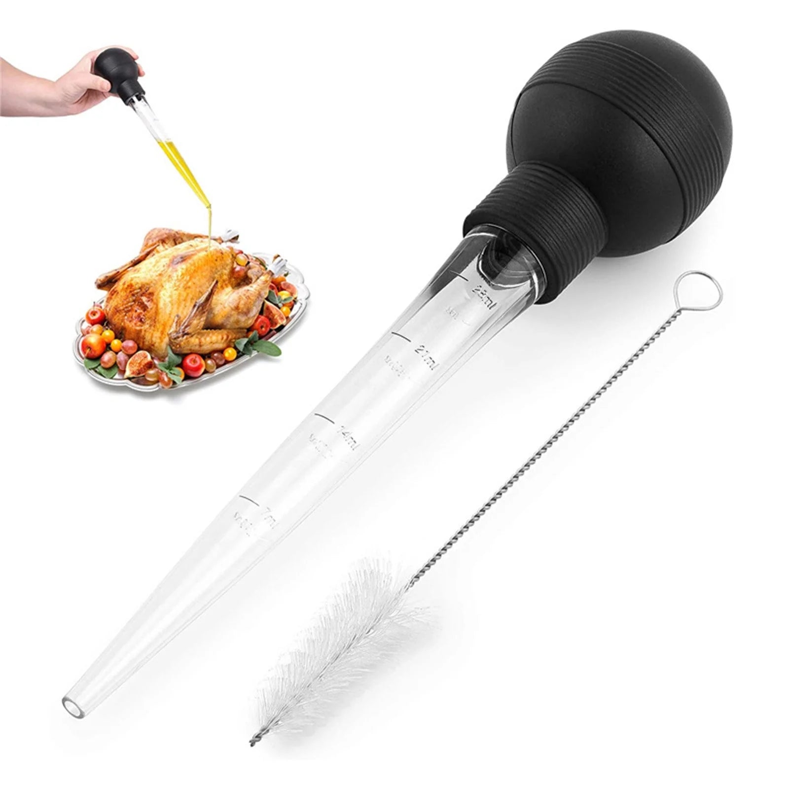Hiroekza Turkey Baster 28ml Meat Baster Kitchen Utensil For Turkey Beef Pork Roasting Chicken Kitchen Gadgets Clearance – Everyday Kitchen Functionality for Streamlined Everyday Routines