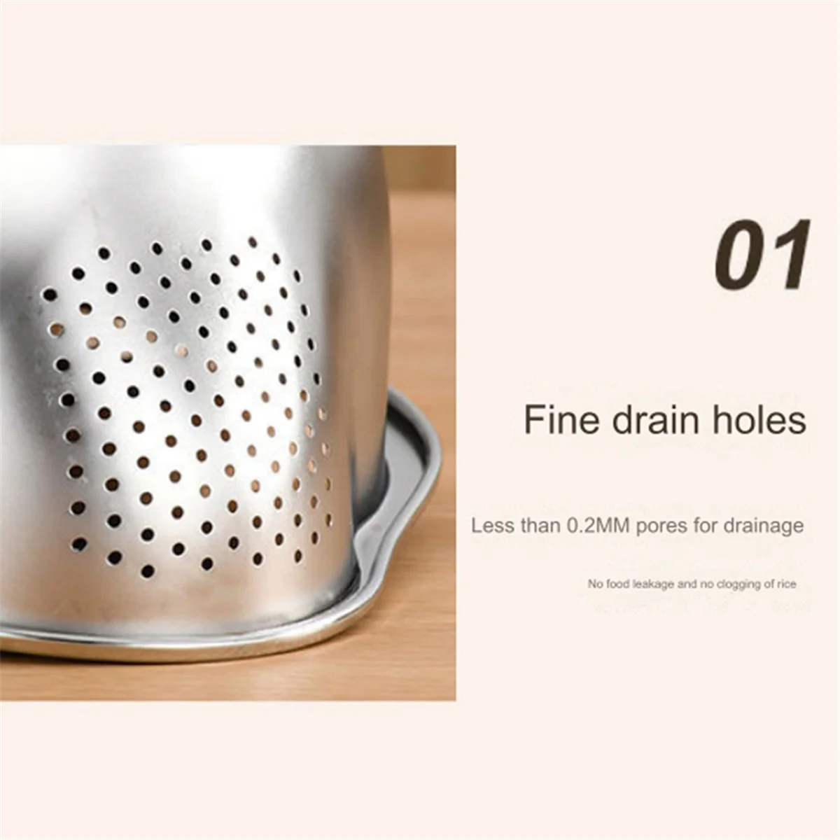 Rice Washer Strainer Bowl Stainless Steel Washing Colander Fruit and Vegetable Kitchen Tool A – Durable Stainless Steel Construction for Streamlined Everyday Routines