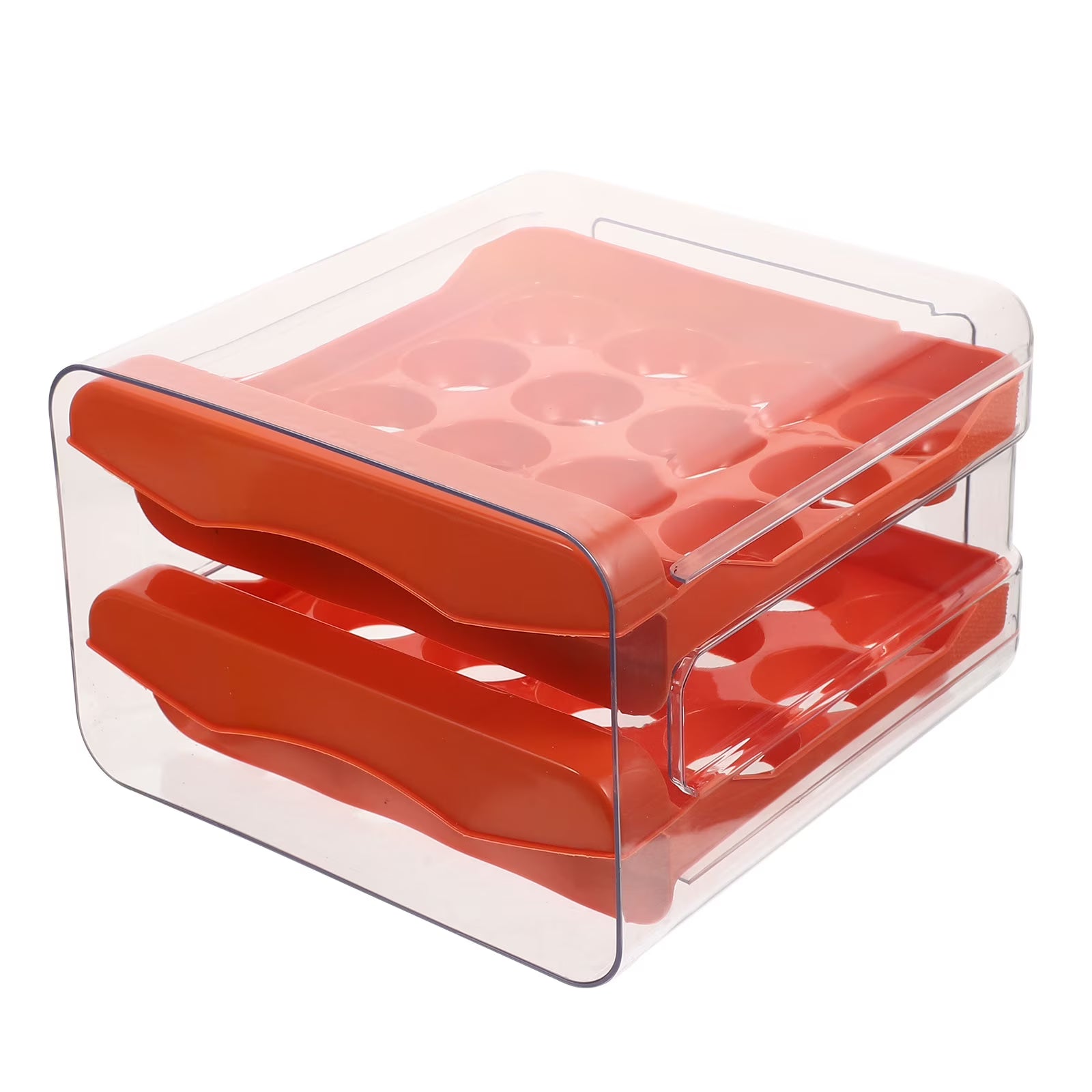 Holder Decor Egg Storage Box Egg Storage Shelf 21.5x22.5x14cm Orange – Practical Home Organization for Streamlined Everyday Routines