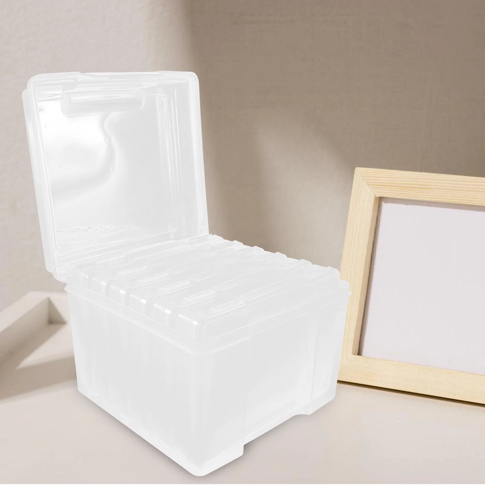 6Pcs Cards Storage Boxes Postcards Photos Organizing Cases Clear Plastic Storage Cases – Clear-View Organization for Streamlined Everyday Routines