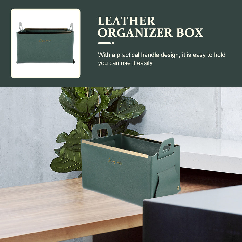 Storage Basket Cube Leather Lightweight Box Home Use Organizer – Practical Home Organization for Streamlined Everyday Routines
