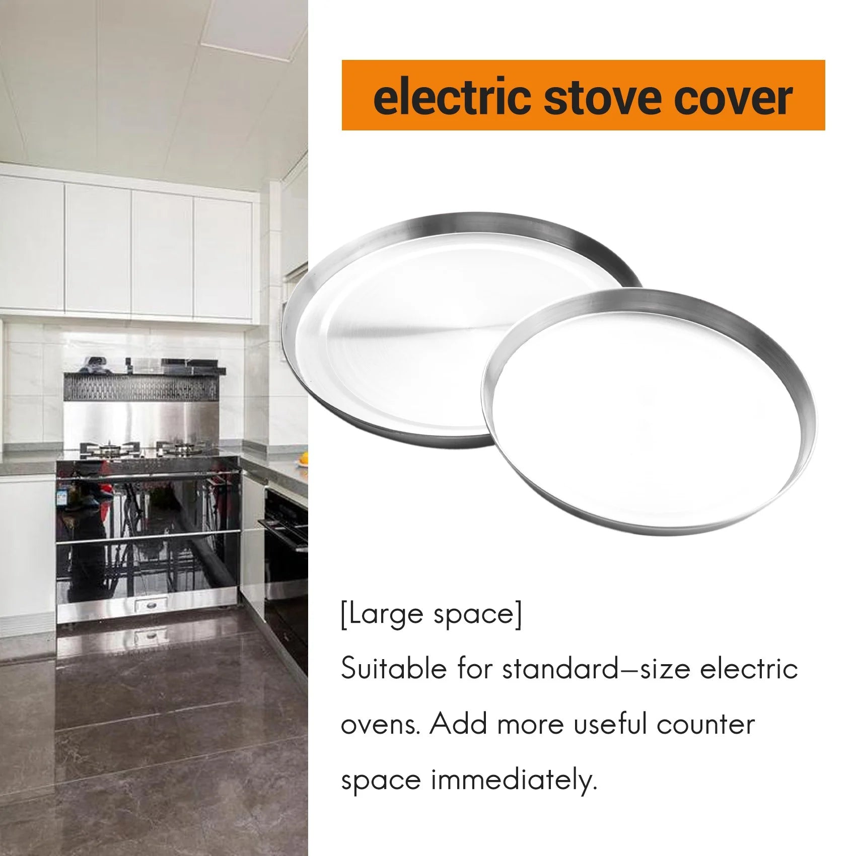 4Pcs Stainless Steel Hob Covers Stove Plate Top Cooker Protector Kit Set Utensils 17/21CM Kitchen Accessories – Durable Stainless Steel Construction for Streamlined Everyday Routines