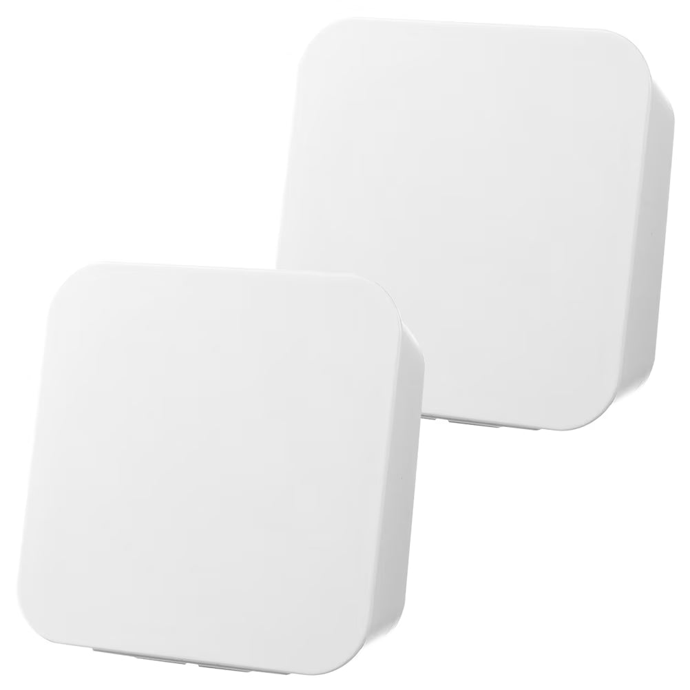 2 Pcs Wall-mounted Boxes Small Apartment Storage Box 14x5.5x14cm White – Space-Saving Hanging Design for Streamlined Everyday Routines