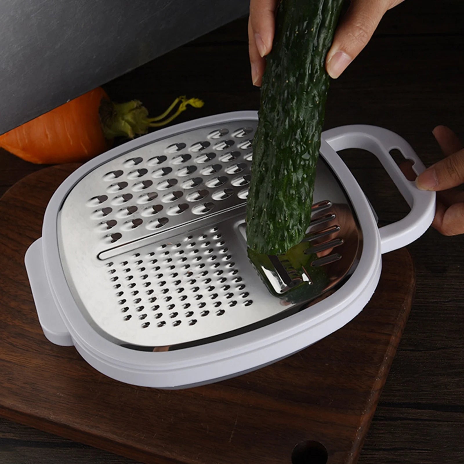 Grater Well-crafted Handheld Cheese Grater - Cheese Grater With Soft Handle - Grater For Kitchen Spices Ginger - Stainless Steel Cheese Shredder - Lemon Zester To Kitchen Gadgets Clearance – Convenient Carry Handles for Streamlined Everyday Routines