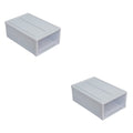 2pcs Drawer Clothes Storage Box- Out Drawer Container for Organizing Mens and Shoes Sandals Wedges Flats Heels and Accessories Blue – Practical Home Organization for Streamlined Everyday Routines