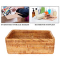 Wicker Basket with Lid Storage Boxes Lids Practical Home Child – Secure Lid Design for Streamlined Everyday Routines