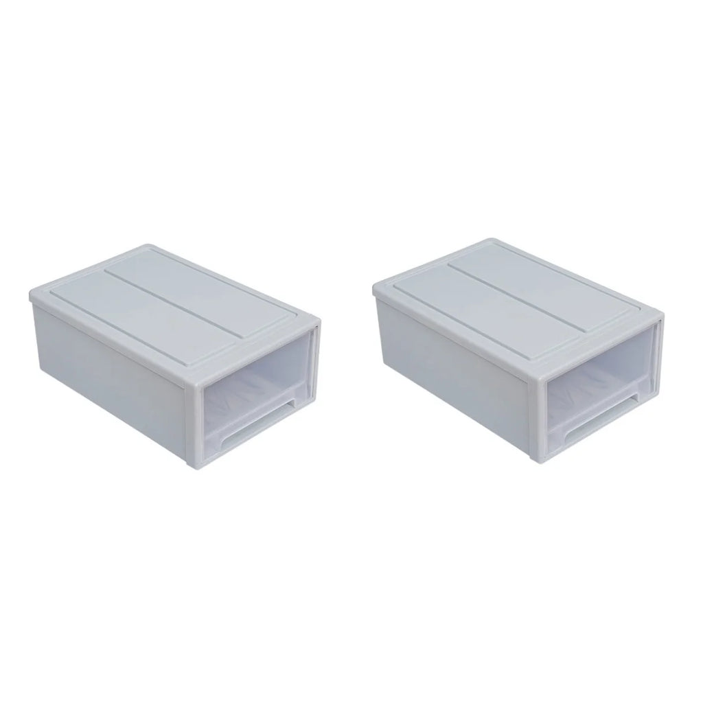 2pcs Drawer Clothes Storage Box- Out Drawer Container for Organizing Mens and Shoes Sandals Wedges Flats Heels and Accessories Blue – Practical Home Organization for Streamlined Everyday Routines