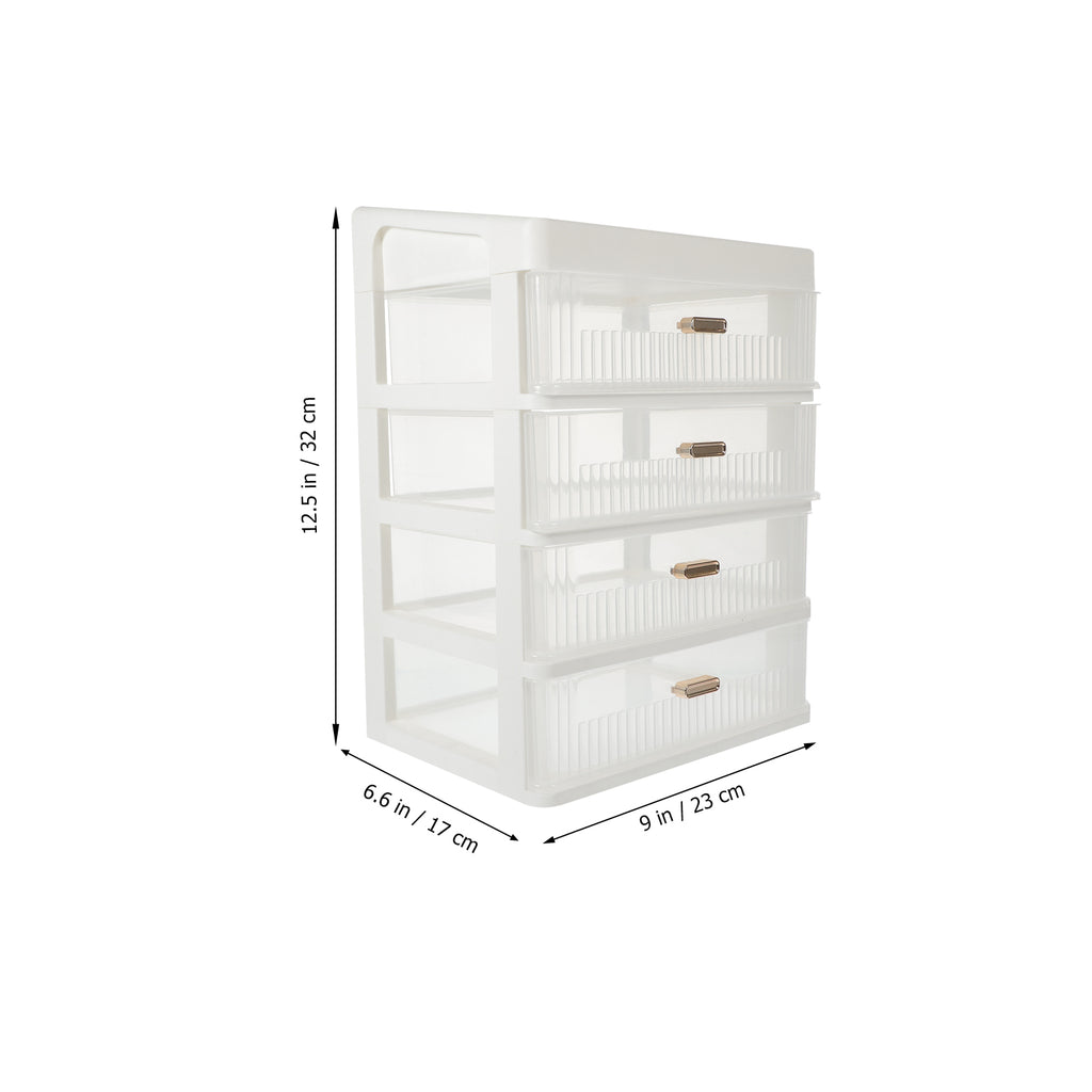 Skincare Desktop Storage Box 32.00X23.00X17.00CM White – Practical Home Organization for Streamlined Everyday Routines