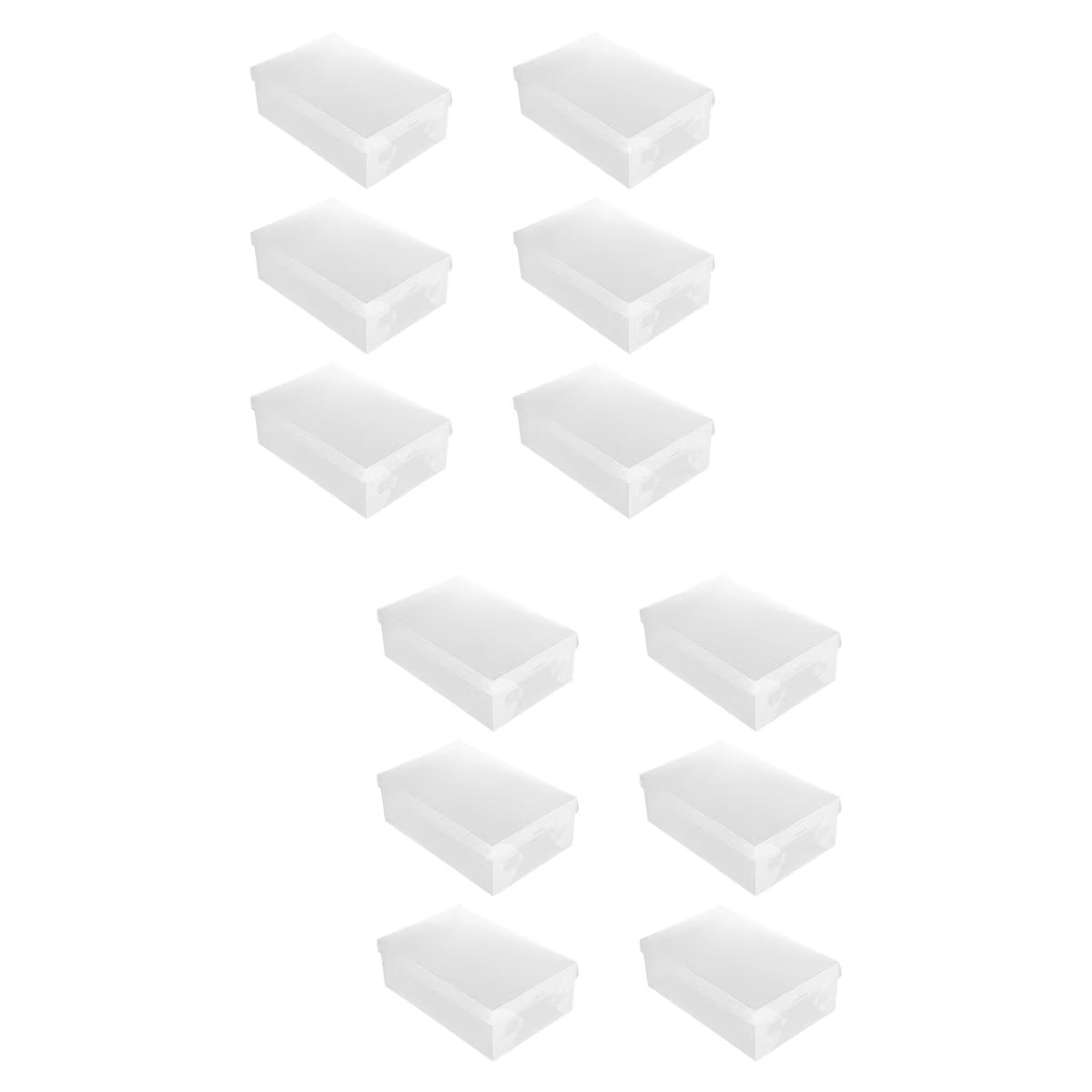 12 PCS Shoes Boxes Transparent Shoes Cases Plastic Storage Box Shoes Container for Home Shop 28x18x10cm – Clear-View Organization for Streamlined Everyday Routines