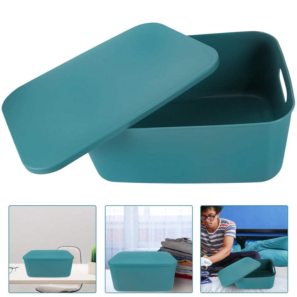 Extra Large with Lid Easy to Hold Storage Bin Office Box – Secure Lid Design for Streamlined Everyday Routines