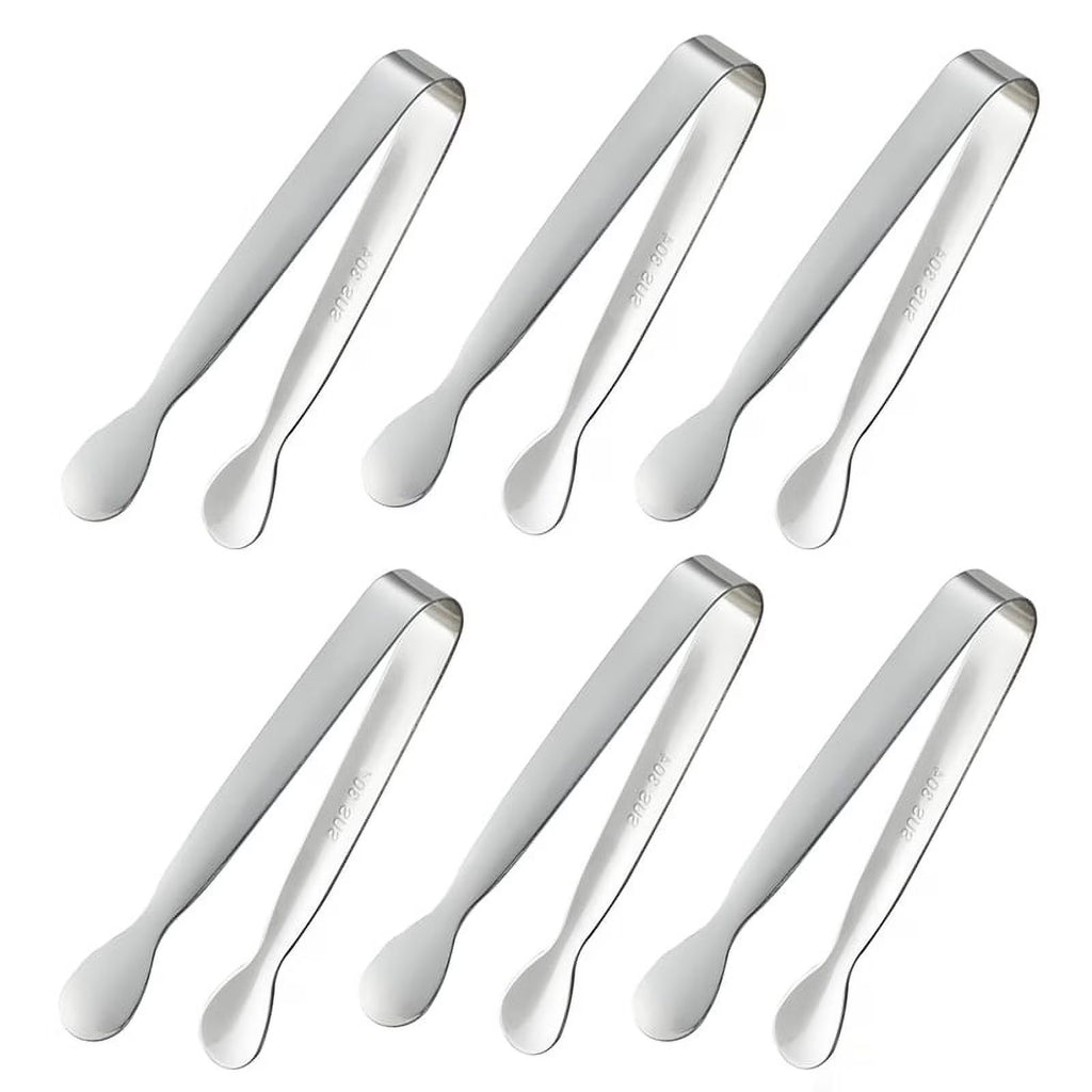6PCS Mini Small Tiny Tongs 4.25Inch Stainless Steel Small Tongs for Serving Food Kitchen 304stainless Steel – Durable Stainless Steel Construction for Streamlined Everyday Routines