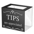 Tip Jars for Money Acrylic Cash Box Donation Bucket 6x4x5 Inch Storage Container Suggestion Raffle – Practical Home Organization for Streamlined Everyday Routines