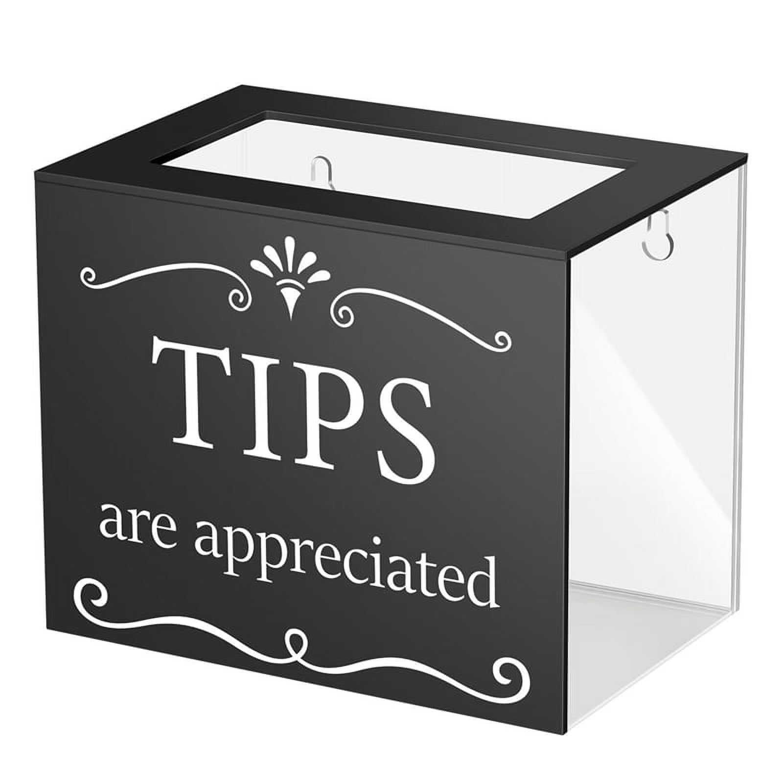 Tip Jars for Money Acrylic Cash Box Donation Bucket 6x4x5 Inch Storage Container Suggestion Raffle – Practical Home Organization for Streamlined Everyday Routines