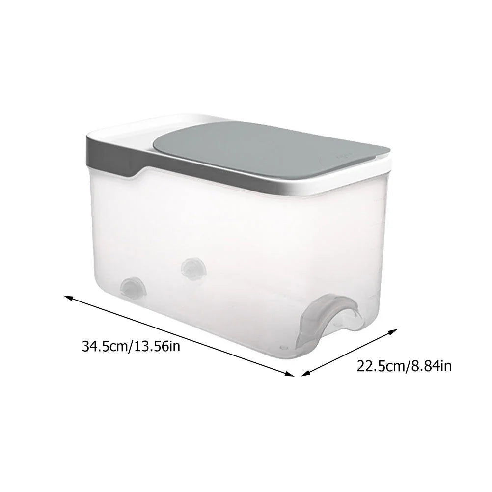 20 Catties Rice Storage Box Jar Cereal Container Dispenser Office Grey – Practical Home Organization for Streamlined Everyday Routines
