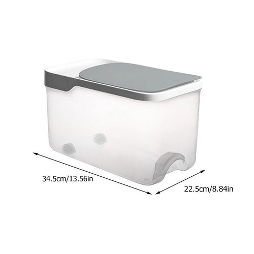 20 Catties Rice Storage Box Jar Cereal Container Dispenser Office Grey – Practical Home Organization for Streamlined Everyday Routines