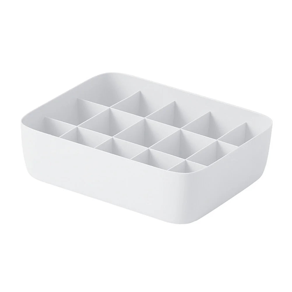 3pcs Underwear Storage Box Plastic Storage Basket Stackable Storage Container with 15-Compartment Divider for Bra Panties Socks(White) – Multiroom Organization Format for Streamlined Everyday Routines