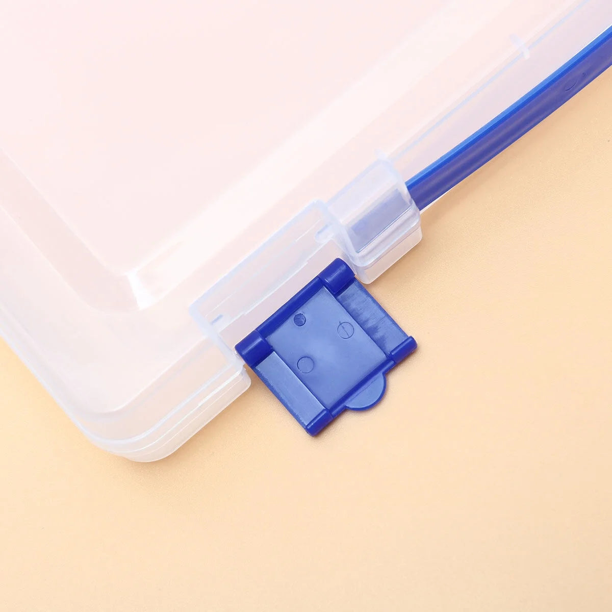 Transparent Storage Box Clear Plastic Document Paper Filling File Case Portable Ducoment Storage Holder with Blue Buckle – Everyday Household Format for Streamlined Everyday Routines
