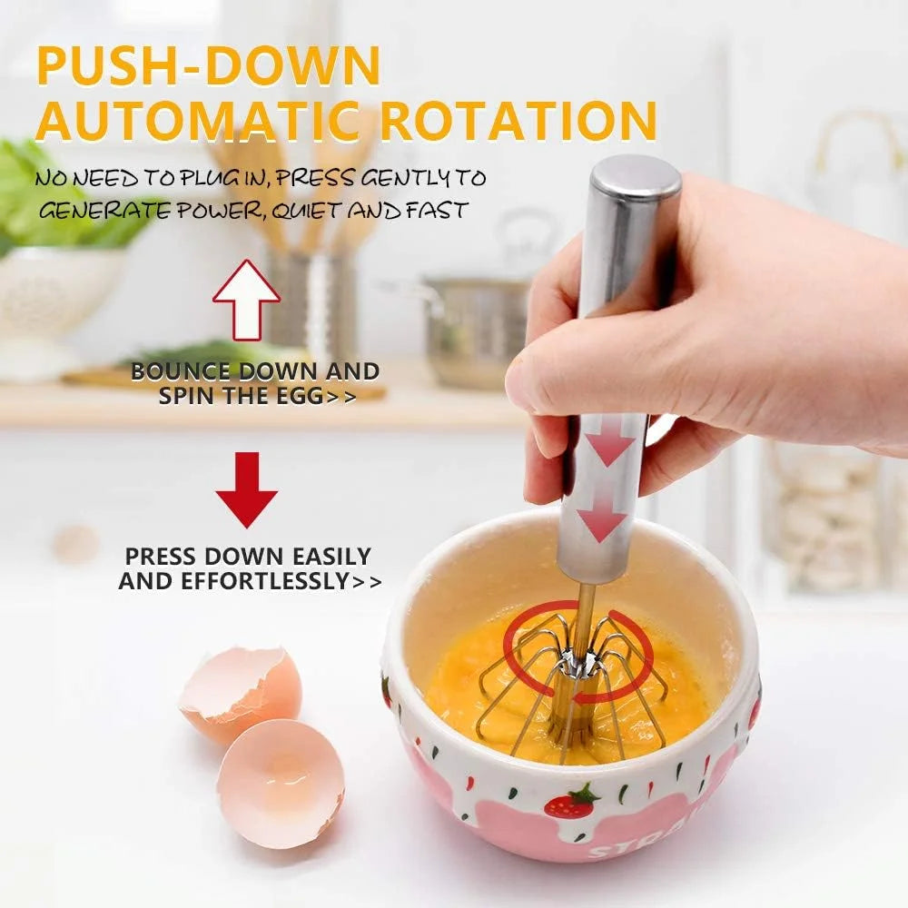 Egg Whisk,2 Pack Stainless Steel Home Kitchen Tool Hand Easy Whisk Egg Beater Manual Mixer Blender for Whisking Beating & Stirring. – Durable Stainless Steel Construction for Streamlined Everyday Routines