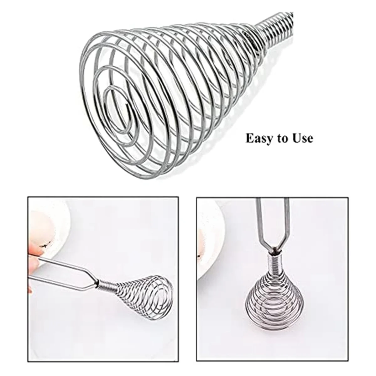 Stainless Steel Spring Coil Whisk Wire Whip-Cream Egg Beater -Cream Hand Mixer Kitchen Tool Accessories for Mixing – Durable Stainless Steel Construction for Streamlined Everyday Routines