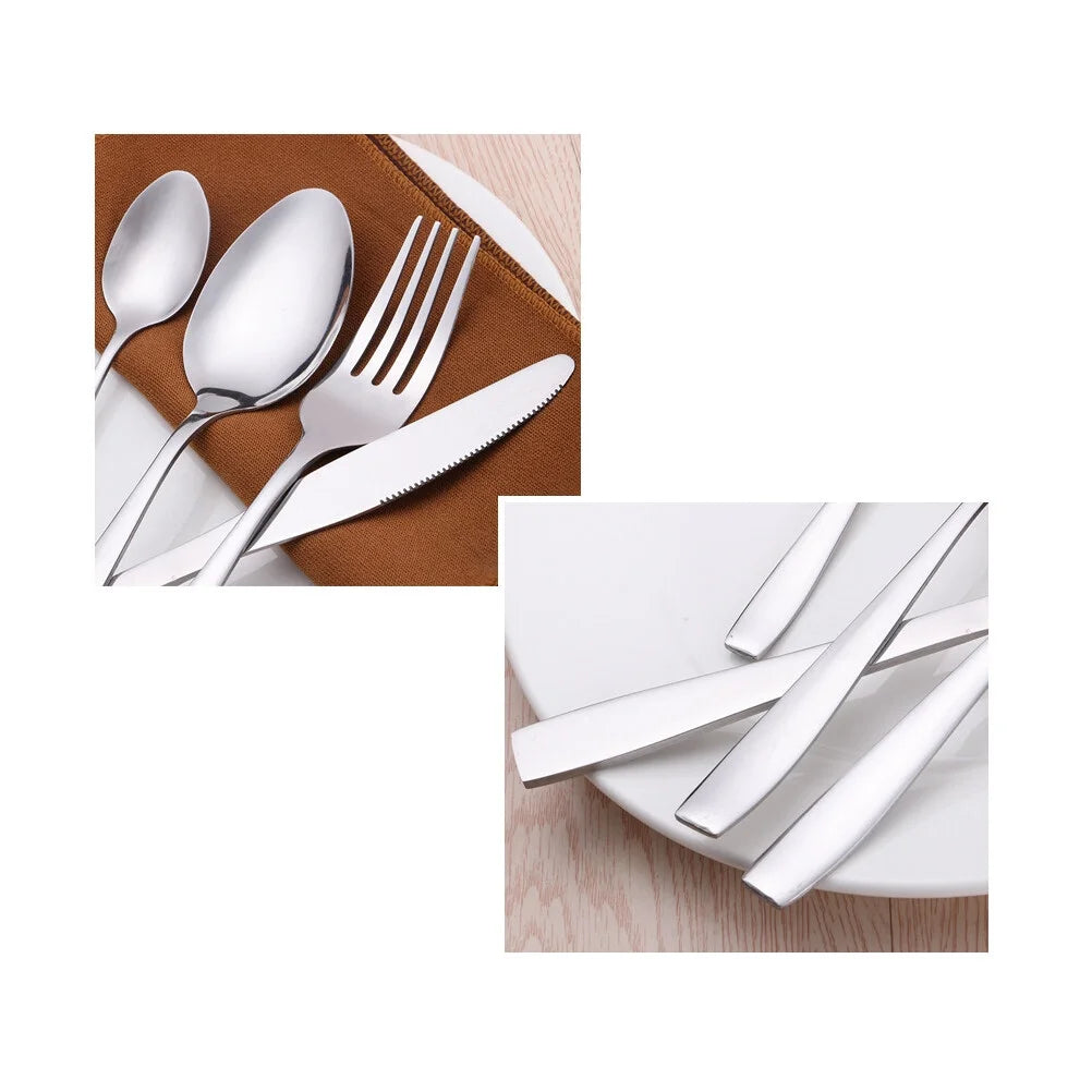 unbranded24 Pcs Stainless Flatware Steel Dish Drying Rack Countertop Cutlery Holder – Convenient Multi-Piece Set for Streamlined Everyday Routines